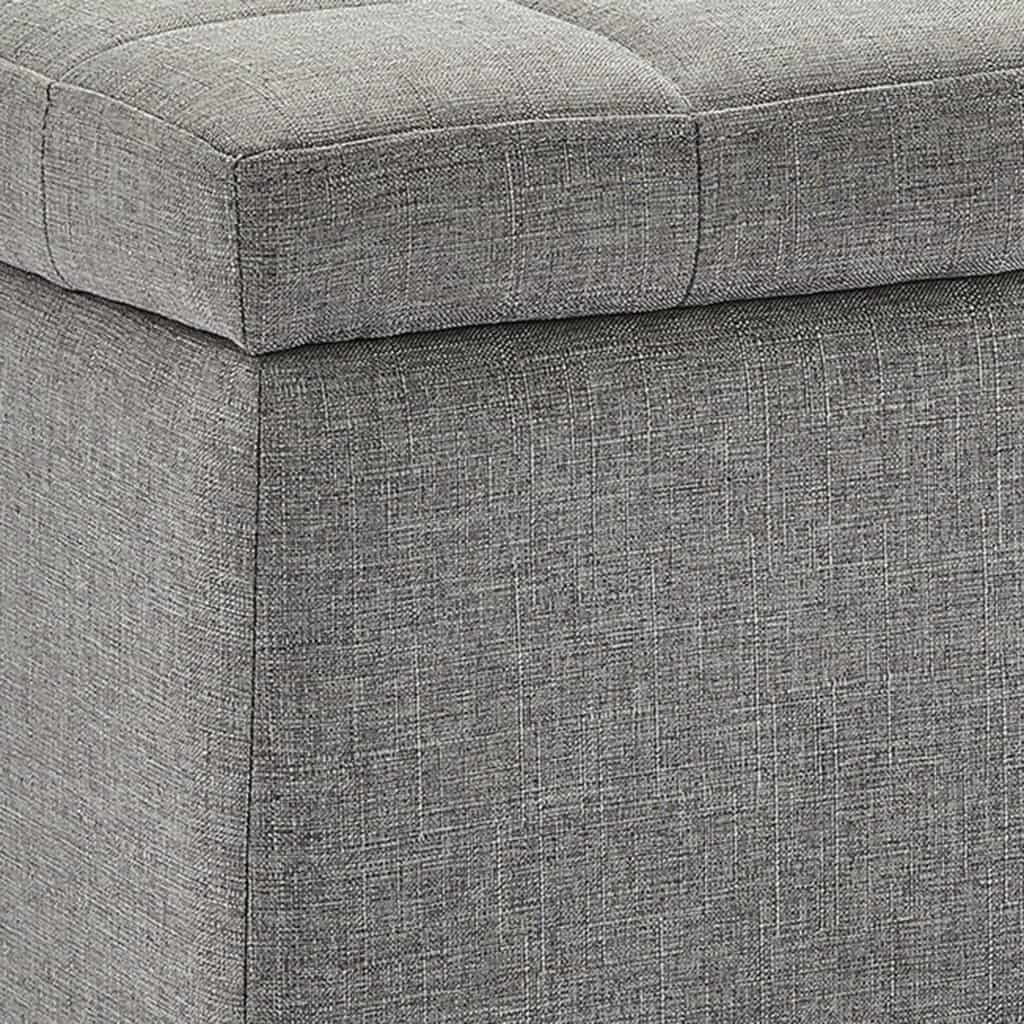 Lila Rectangular Storage Ottoman in Grey - Image 7
