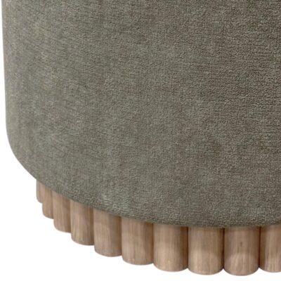 Sadie Round Storage Ottoman in Moss and Natural 402-812MOS 402 812MOS 5