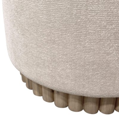 Sadie Round Storage Ottoman in Oat and Natural 402-812OAT 402 812OAT 5