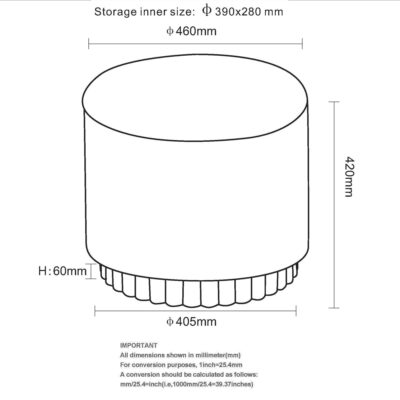 Sadie Round Storage Ottoman in Oat and Natural 402-812OAT 402 812OAT LD