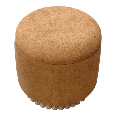 Sadie Round Storage Ottoman in Rust and Natural 402-812RUS 402 812RUS 3