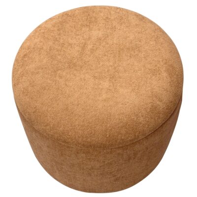 Sadie Round Storage Ottoman in Rust and Natural 402-812RUS 402 812RUS 4