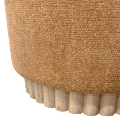 Sadie Round Storage Ottoman in Rust and Natural 402-812RUS 402 812RUS 5