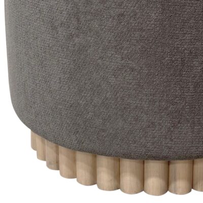 Sadie Round Storage Ottoman in Warm Charcoal and Natural 402-812WCH 402 812WCH 5
