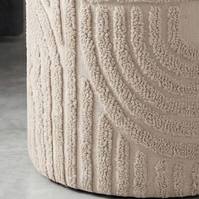 Lullu Round Storage Ottoman in Beige 402-831BEG 402 831BEG 4