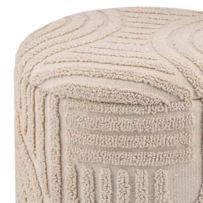 Lullu Round Storage Ottoman in Beige 402-831BEG 402 831BEG 5