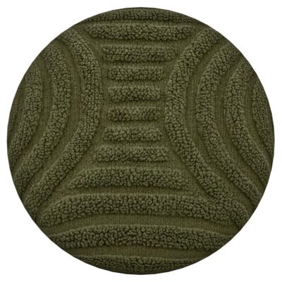 Lullu Round Storage Ottoman in Olive Green 402-831GRN 402 831GRN 3