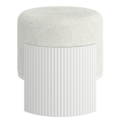 Kiraz Round Ottoman in Ivory & White 402-839IV_WT 402 839IV WT 3