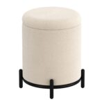 Castor Storage Ottoman in Cream Boucle 402-883CM 402 883CM 3