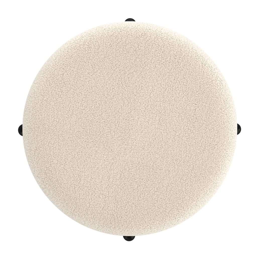 Castor Storage Ottoman in Cream Boucle - Image 7