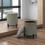 Castor Storage Ottoman in Warm Grey Boucle 402-883WGY 402 883WGY 1