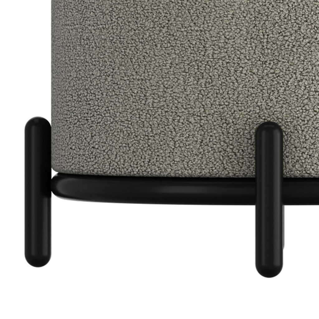 Castor Storage Ottoman in Warm Grey Boucle - Image 6