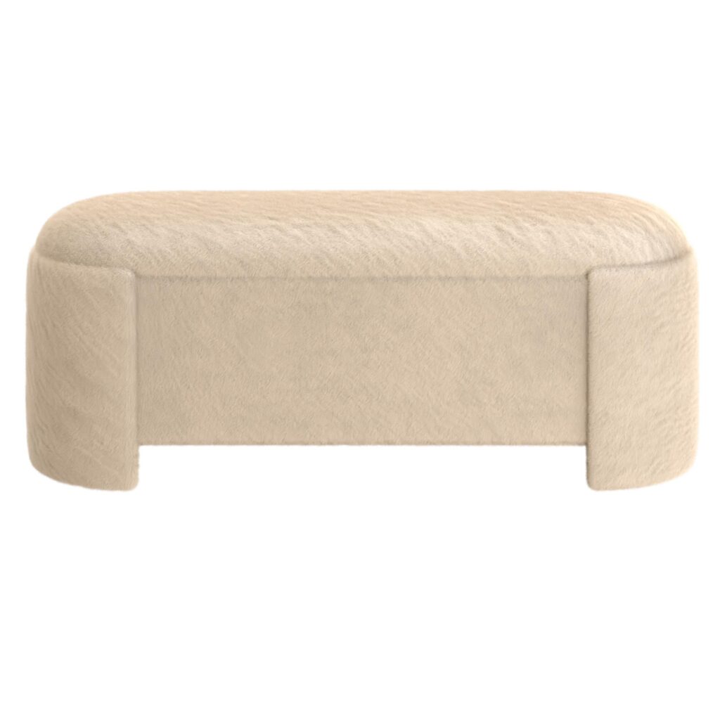 Selene Storage Ottoman in Dark Beige - Image 5