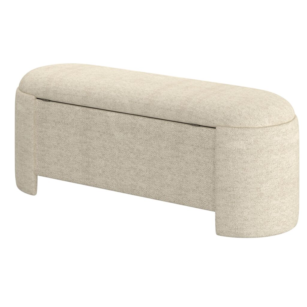 Daphne Storage Ottoman in Beige - Image 6