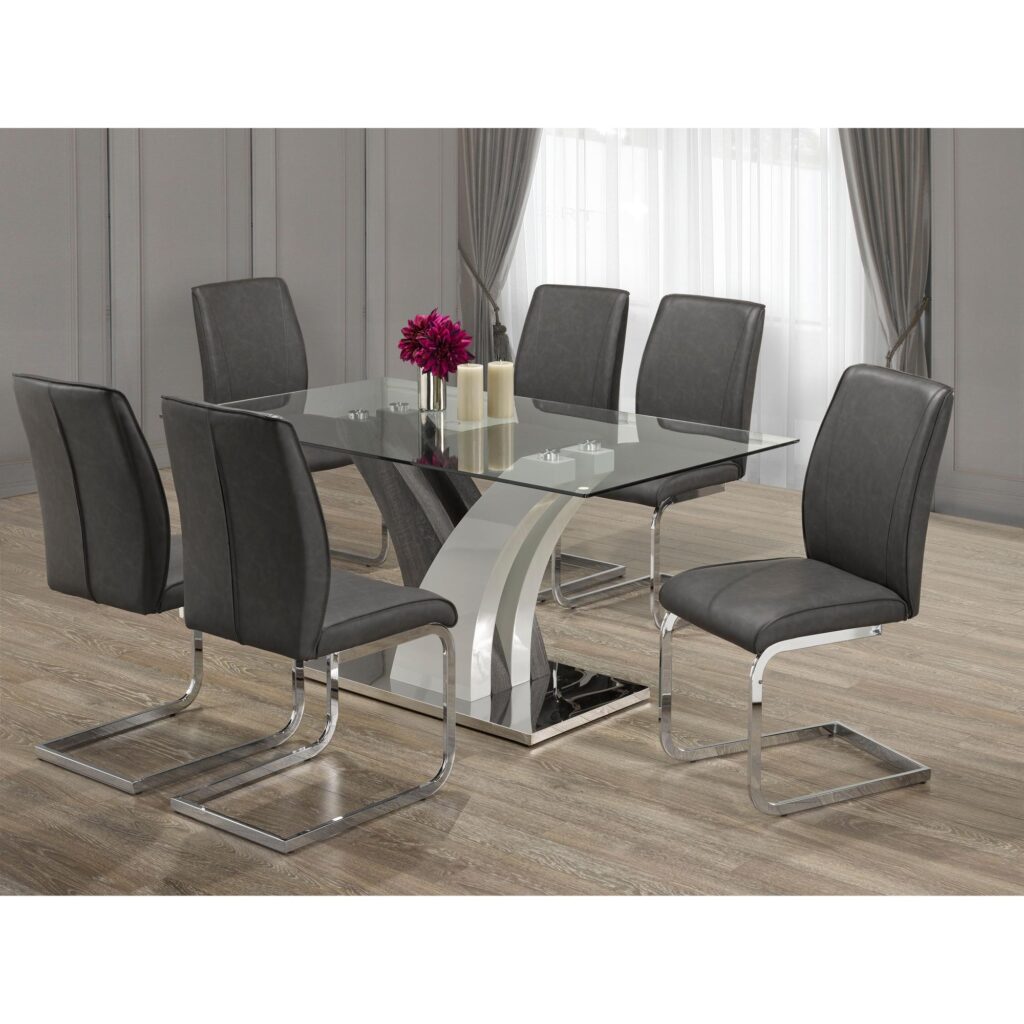 Fabiano 7-Piece Dining Set - Grey - Image 2