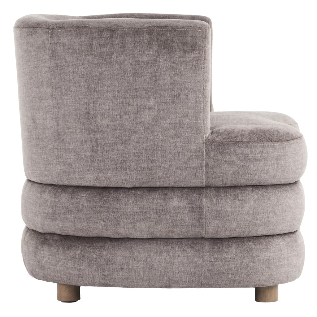 Dorian Accent Chair in Dark Taupe - Image 4
