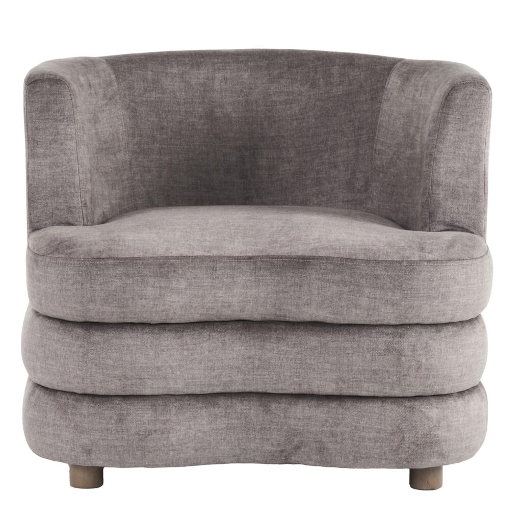 Dorian Accent Chair in Dark Taupe - Image 5