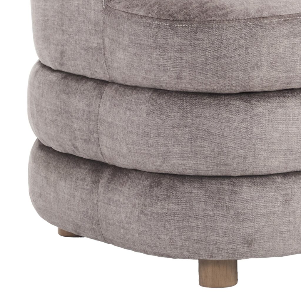 Dorian Accent Chair in Dark Taupe - Image 6