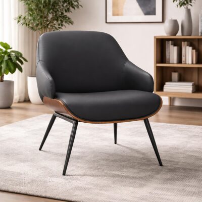 Umber Accent Chair in Black and Walnut 403-062BLK 403 062BLK 1