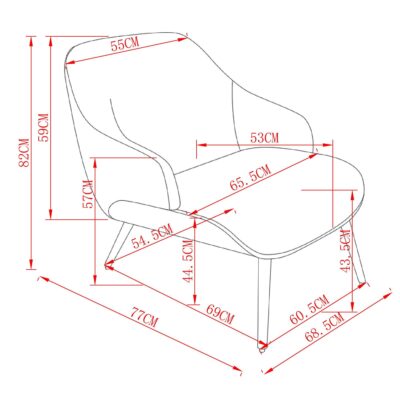 Umber Accent Chair in Black and Walnut 403-062BLK 403 062BLK LD