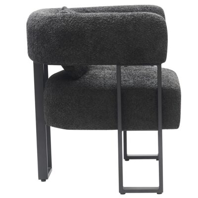 Scarlet Accent Chair in Charcoal Boucle and Black 403-108CH 403 108CH 3