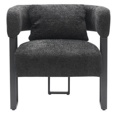 Scarlet Accent Chair in Charcoal Boucle and Black 403-108CH 403 108CH 4