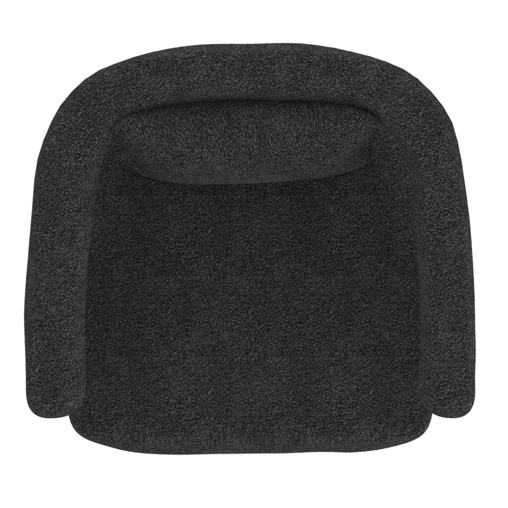 Scarlet Accent Chair in Charcoal Boucle and Black - Image 7