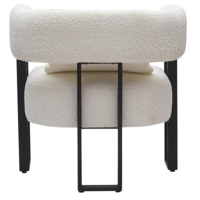 Scarlet Accent Chair in Ivory Boucle and Black 403-108IV 403 108IV 2