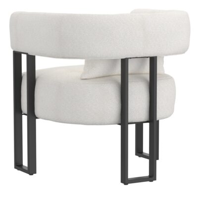 Scarlet Accent Chair in Ivory Boucle and Black 403-108IV 403 108IV 5