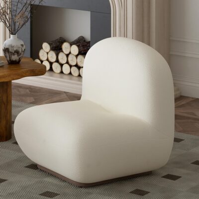 Zilano Accent Chair in Ivory Boucle 403-115IV 403 115IV 1
