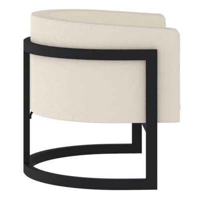 Zhuri Accent Chair in Ivory Boucle and Black 403-120IV 403 120IV 3