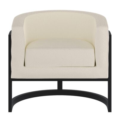 Zhuri Accent Chair in Ivory Boucle and Black 403-120IV 403 120IV 4