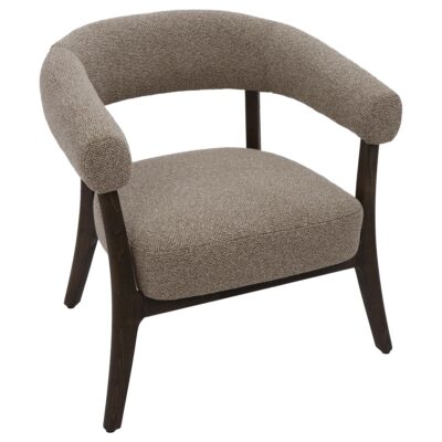 Surin Accent Chair in Brown and Walnut