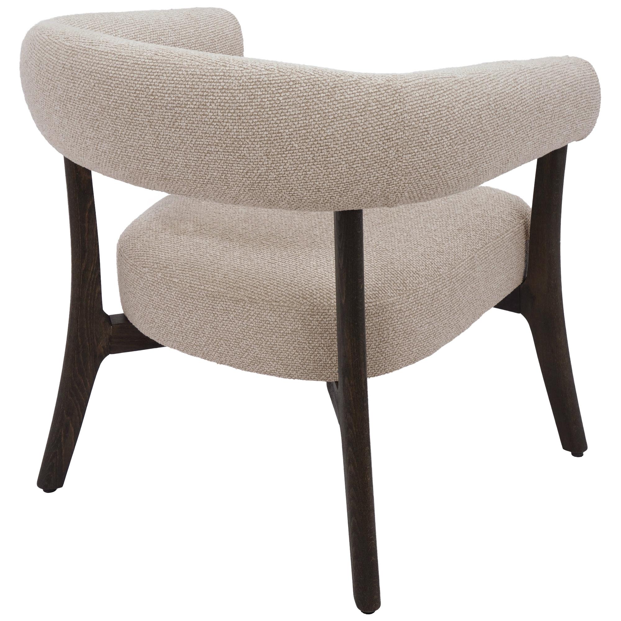 Surin Accent Chair in Oat and Walnut 3 Surin Accent Chair in Oat and Walnut - Image 3