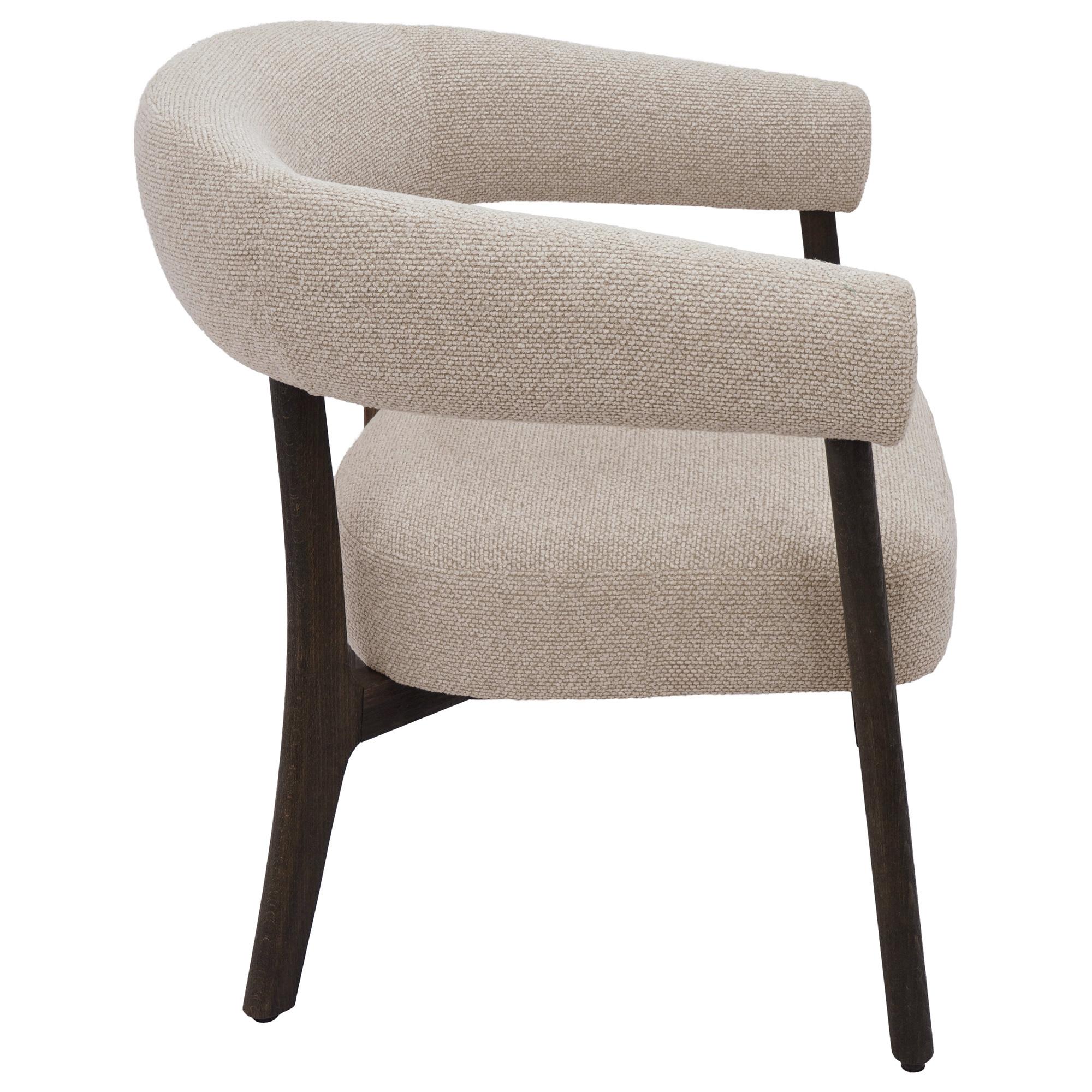 Surin Accent Chair in Oat and Walnut 4 Surin Accent Chair in Oat and Walnut - Image 4