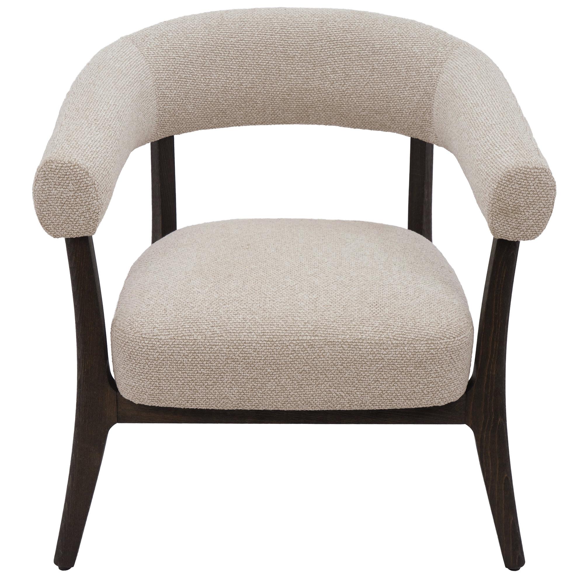 Surin Accent Chair in Oat and Walnut 5 Surin Accent Chair in Oat and Walnut - Image 5