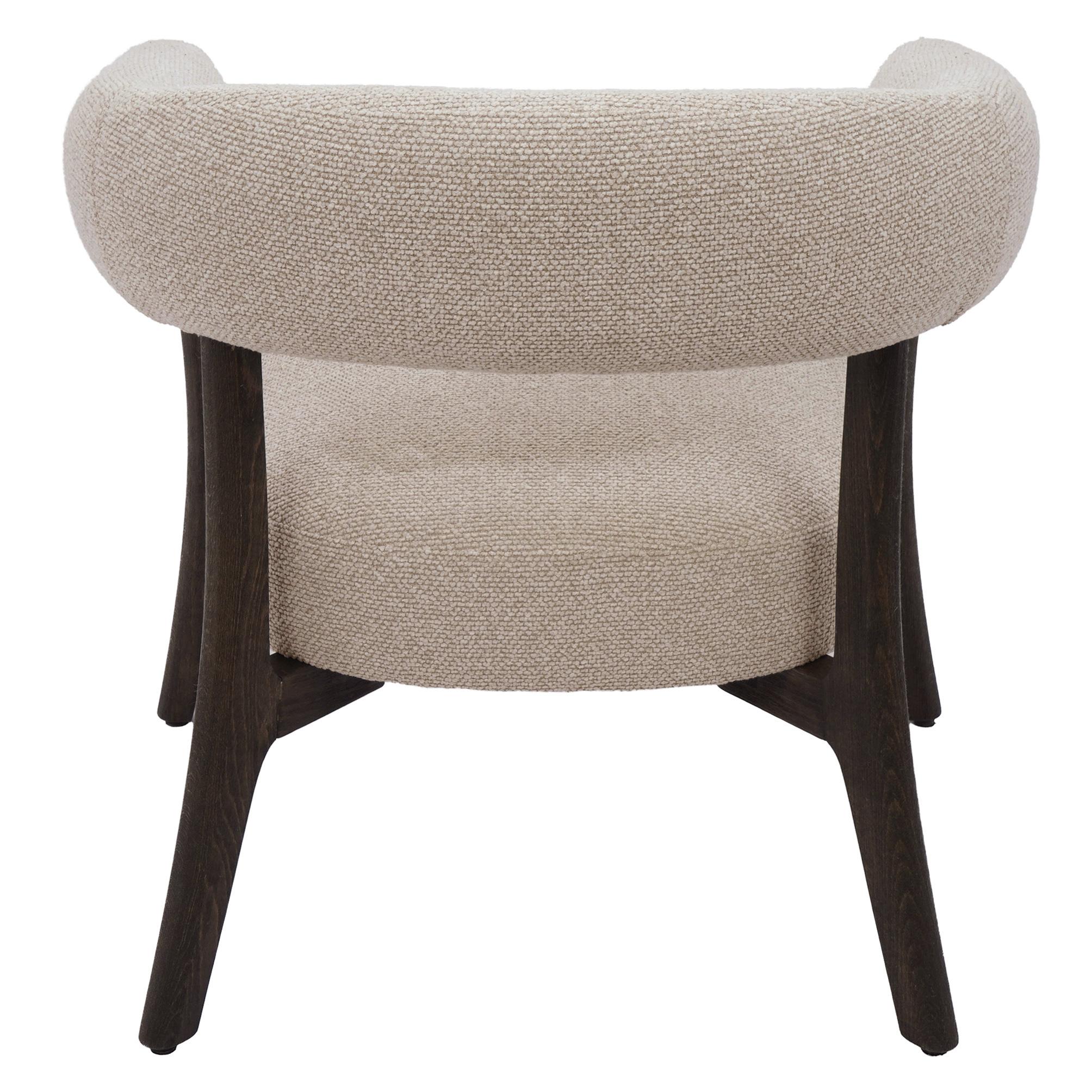 Surin Accent Chair in Oat and Walnut 6 Surin Accent Chair in Oat and Walnut - Image 6