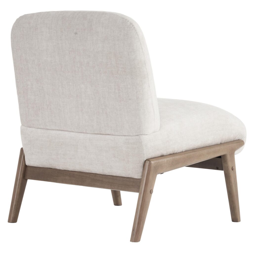 Lisson Accent Chair in Beige and Walnut - Image 3