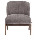 Lisson Accent Chair in Dark Taupe and Walnut 403-370DTP 403 370DTP 4