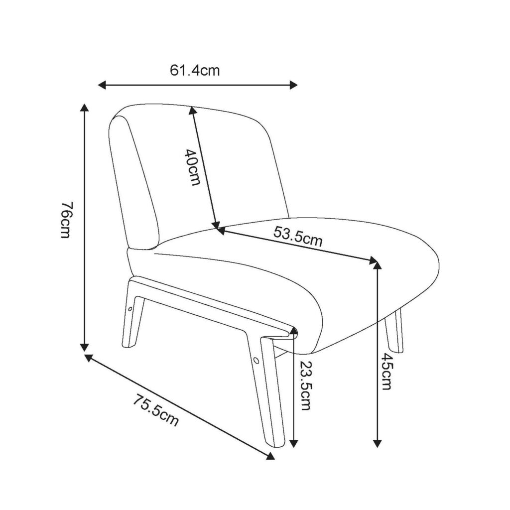 Lisson Accent Chair in Dark Taupe and Walnut - Image 8
