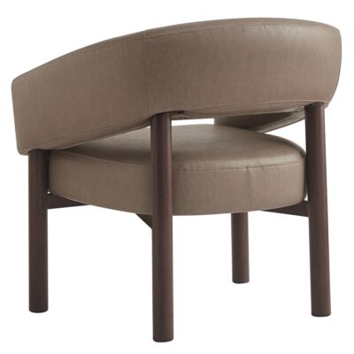 Allegra Accent Chair in Dark Taupe and Walnut 403-470DTP 403 470DTP 2
