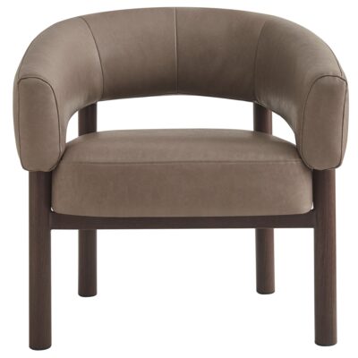 Allegra Accent Chair in Dark Taupe and Walnut 403-470DTP 403 470DTP 4