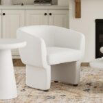 Sheri Accent Chair in White Boucle 403-592WT 403 592WT 1