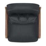 Fani Accent Chair, Faux Leather in Black and Walnut 403-926BLK 403 926BLK 5