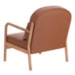 Fani Accent Chair, Faux Leather in Saddle and Walnut 403-926SD 403 926SD 2