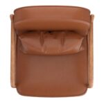 Fani Accent Chair, Faux Leather in Saddle and Walnut 403-926SD 403 926SD 5