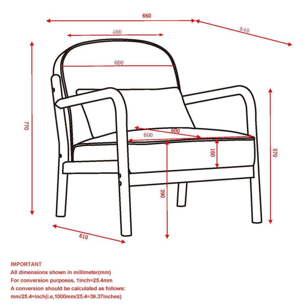 Fani Accent Chair, Faux Leather in Saddle and Walnut - Image 8