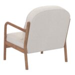 Fani Accent Chair, Fabric in White Boucle and Walnut 403-926WT 403 926WT 2