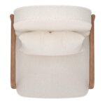 Fani Accent Chair, Fabric in White Boucle and Walnut 403-926WT 403 926WT 5