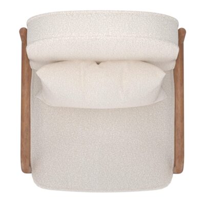 Fani Accent Chair, Fabric in White Boucle and Walnut 13 Fani Accent Chair, Fabric in White Boucle and Walnut 403-926WT 403 926WT 5